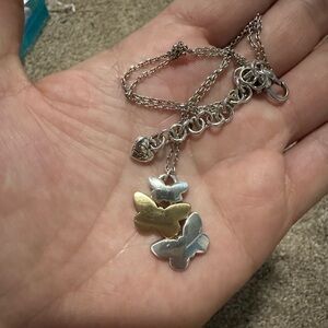 Brighton Butterfly Necklace in Gold and Silver